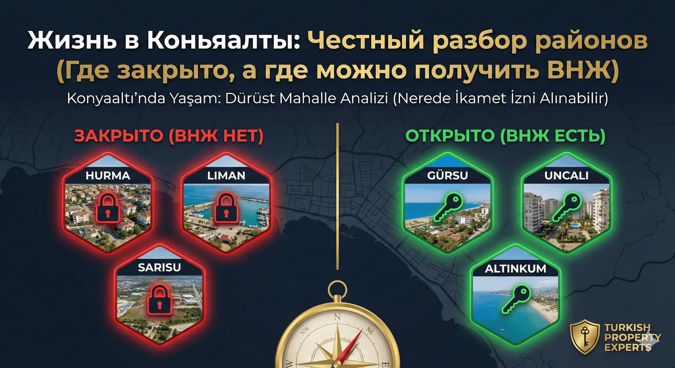 Жизнь в Коньяалты: Честный разбор районов (Где закрыто, а где можно получить ВНЖ) 1 Жизнь в Коньяалты: Честный разбор районов (Где закрыто, а где можно получить ВНЖ) 1