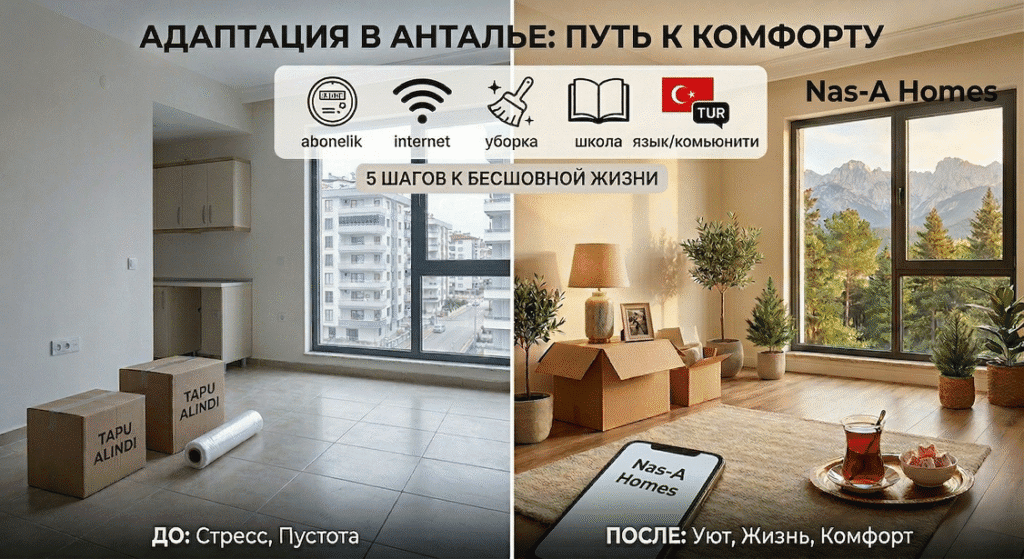 Снять стресс адаптации: 5 шагов к комфортной жизни в Анталье после получения ключей. 5