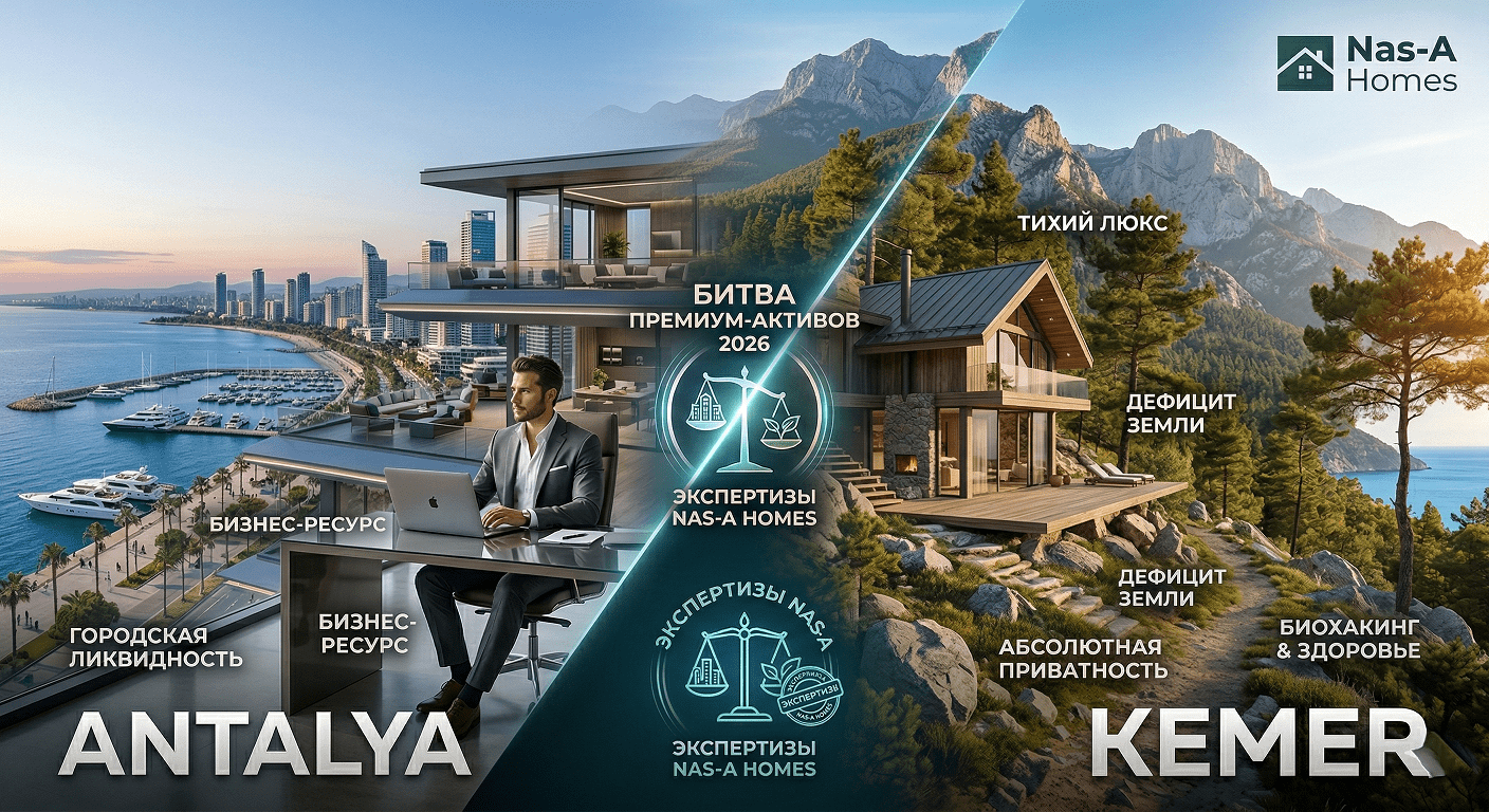 Битва премиум-активов 2026: Купить недвижимость в Анталье или уйти в приватный сектор Кемера? 1 Битва премиум-активов 2026: Купить недвижимость в Анталье или уйти в приватный сектор Кемера? 1