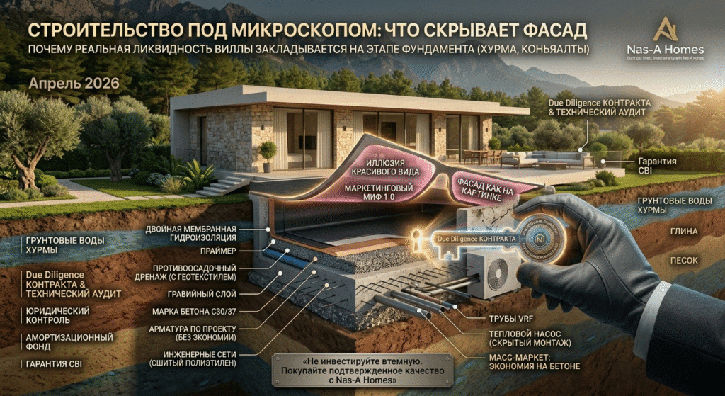 Строительство под микроскопом: Что скрывает фасад, или почему реальная ликвидность виллы в Коньяалты закладывается на этапе фундамента 6