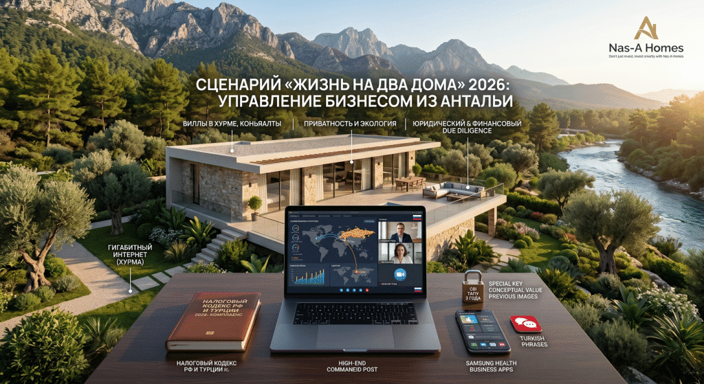 Сценарий «Жизнь на два дома» 2026: Как управлять бизнесом в РФ из собственной виллы в Анталье (и не сойти с ума от налогов) 1
