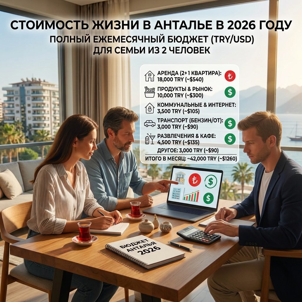 Стоимость жизни в Анталье в 2026 году: полный бюджет 9